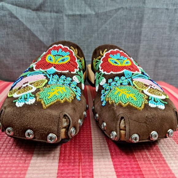 Free Lance Paris Sandals Floral Summer Women Size 38 / US 8 - Picture 10 of 13